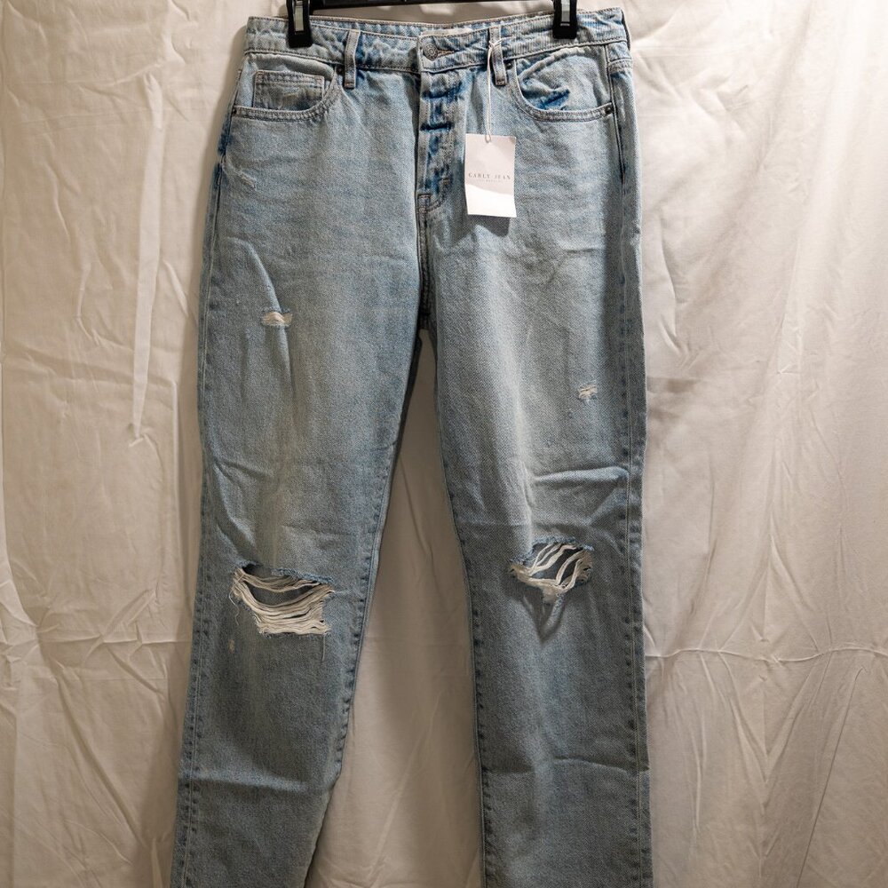 NTW CJLA - Topanga Boyfriend Jeans Light Wash - Size 9 - Carly Jean Los Angeles